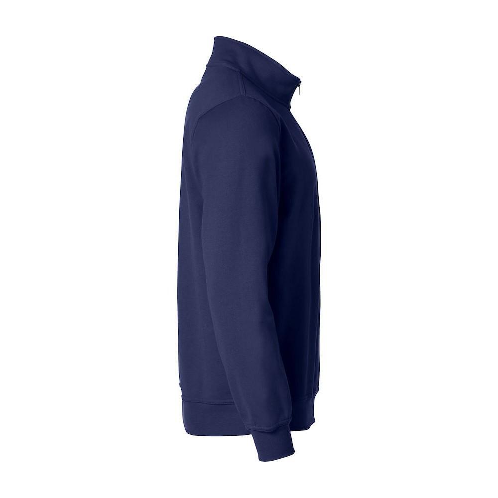 Unisex Adult Basic Half Zip Sweatshirt (Dark Navy) 4/4