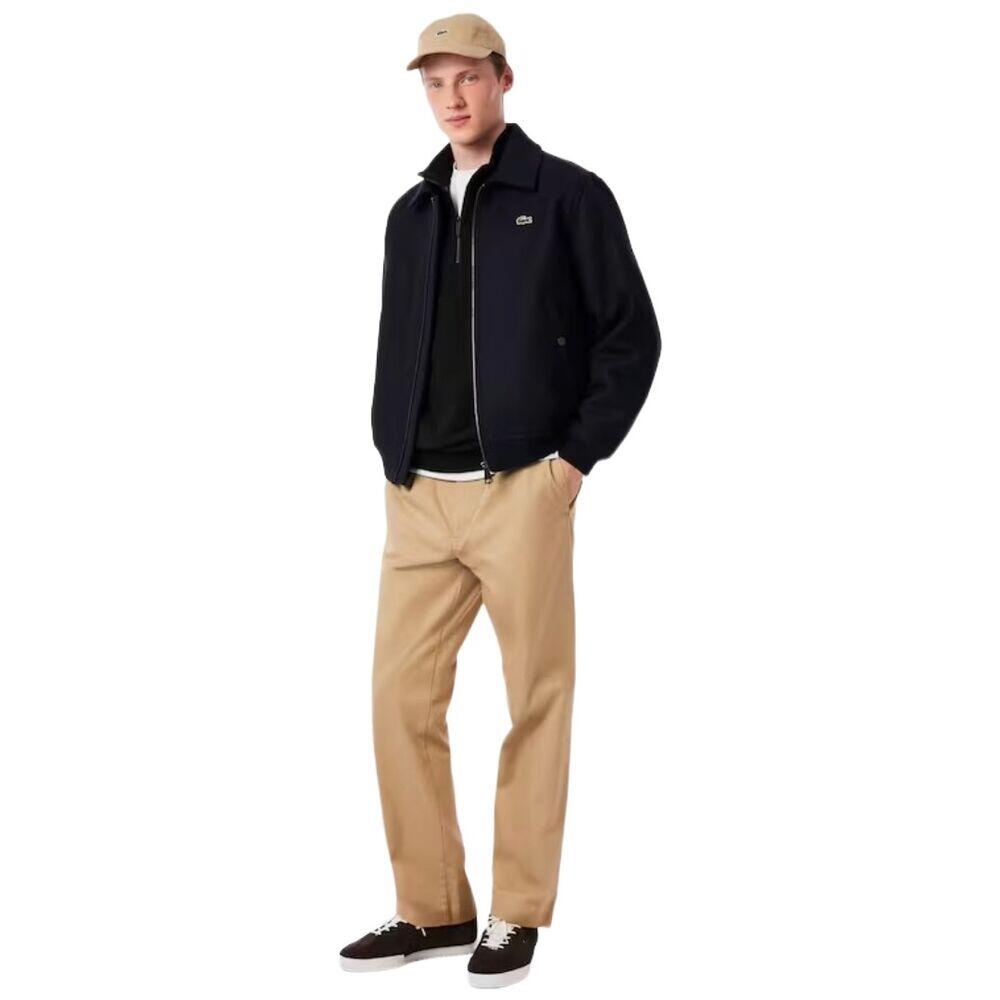 Sudadera Negra Lacoste de Felpa de Algodón con Media Cremallera de Corte Clásico 4/5