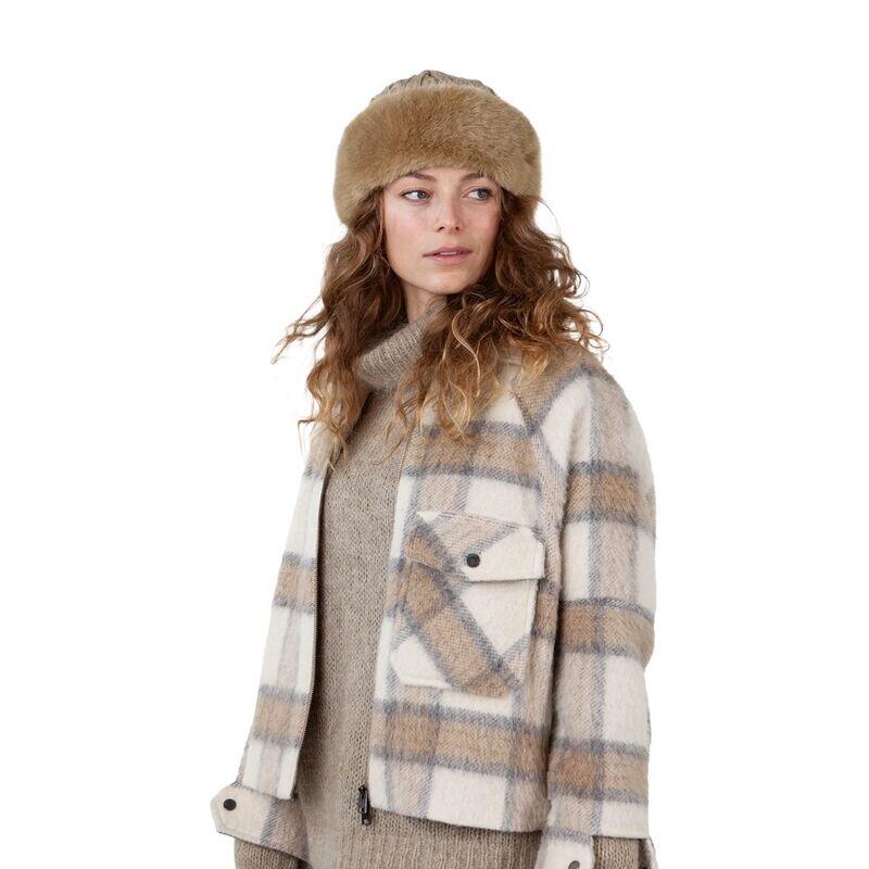 Barts Fur Cable Bandhat marrone chiaro da donna 2/4