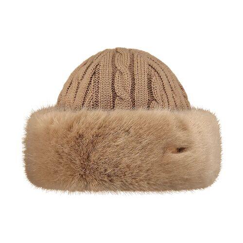 Barts Fur Cable Bandhat marrone chiaro da donna 4/4
