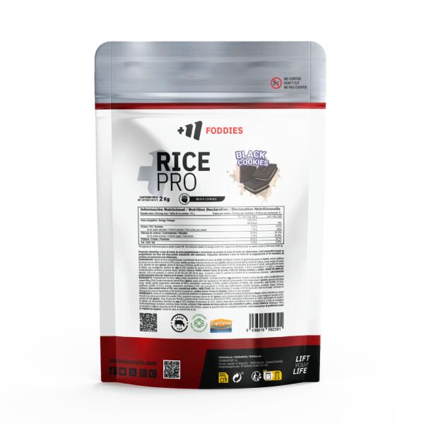 Rice Pro (krem ryżowy z białkiem) - 2 kg Czarne ciasteczka MASMUSCULO