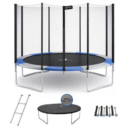 Trampoline rond Ø300cm avec filet, échelle, bâche et kit ancrage - RALLI 300