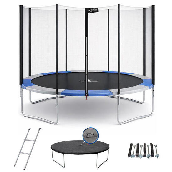 Trampoline rond Ø300cm avec filet, échelle, bâche et kit ancrage - RALLI 300