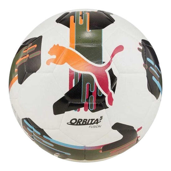 Pallone Puma Orbita 5 Fusion Bianco Nero Arancio
