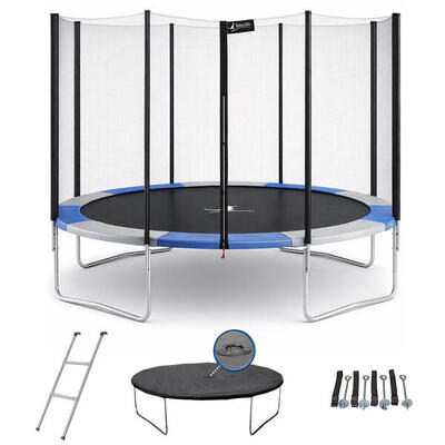 Trampolino Ø 430cm scaletta telo di copertura e kit ancoraggio - RALLI 430