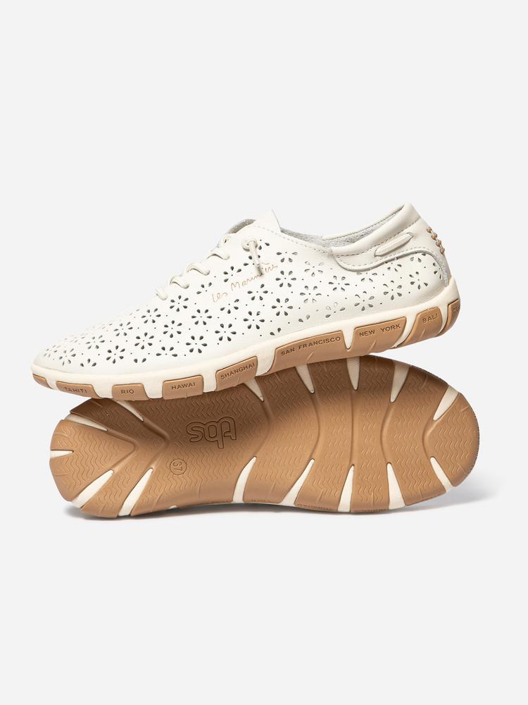 Baskets femme JAZFLOR Craie / Camel 3/5