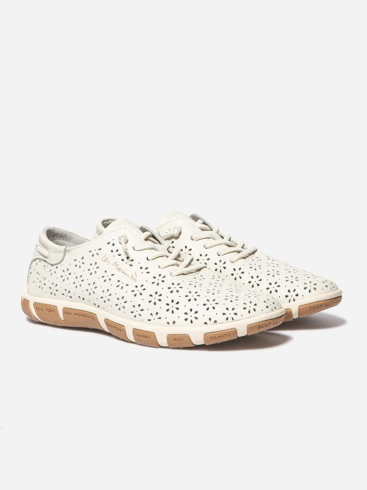 Baskets femme JAZFLOR Craie / Camel 4/5