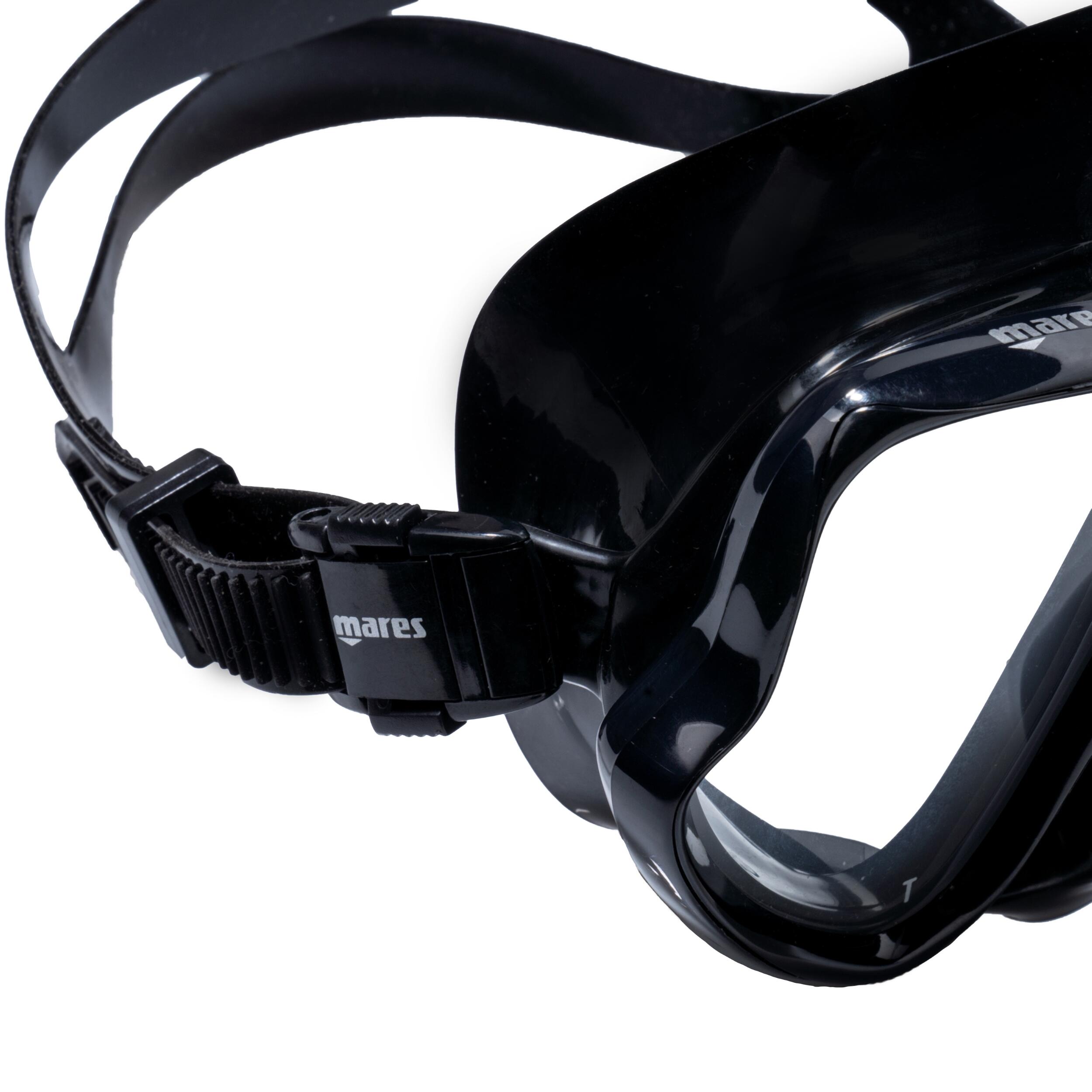 Máscara De Snorkel Adulto Zephir Doble Cristal Ligera Ez Adjust 3/4