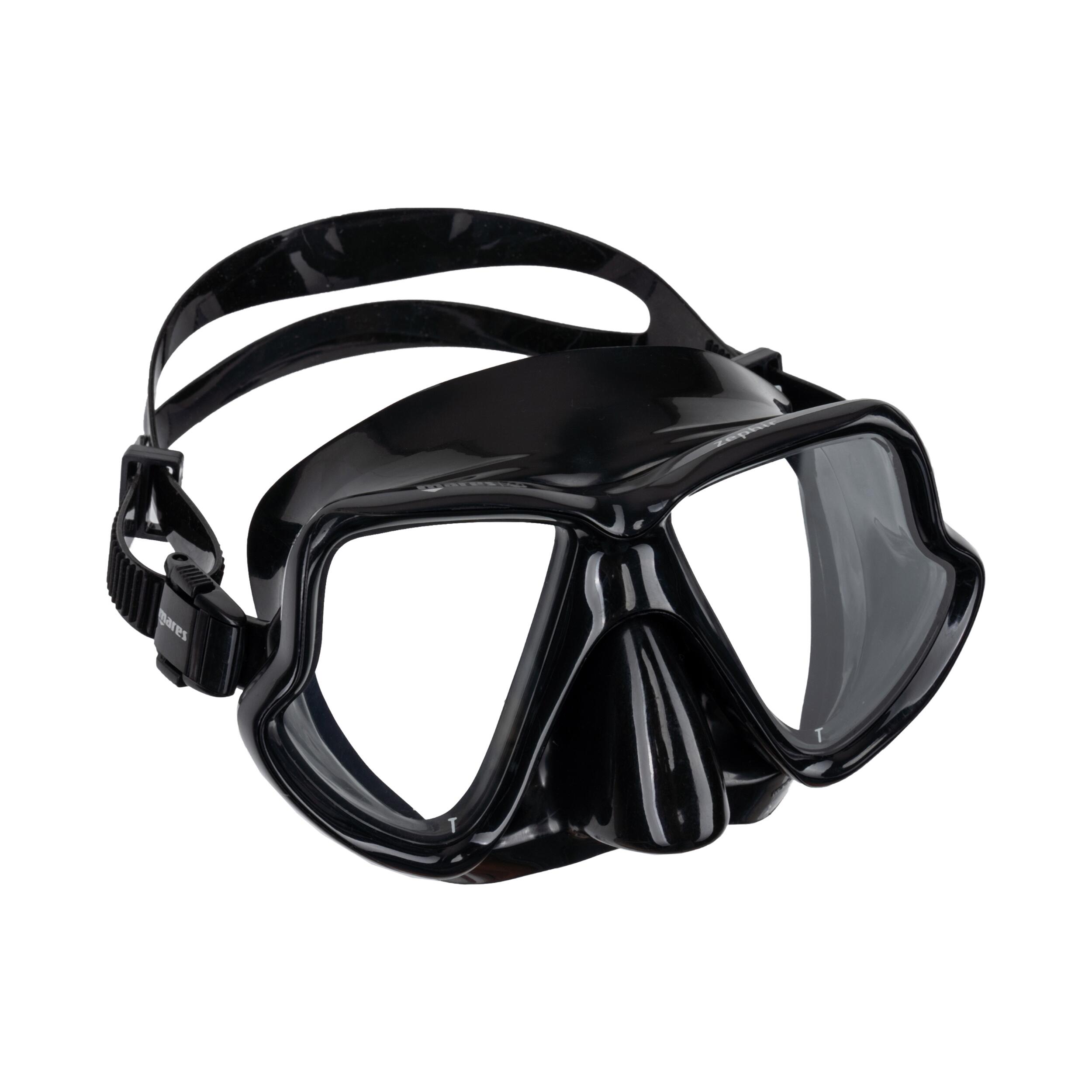 Máscara De Snorkel Adulto Zephir Doble Cristal Ligera Ez Adjust 2/4