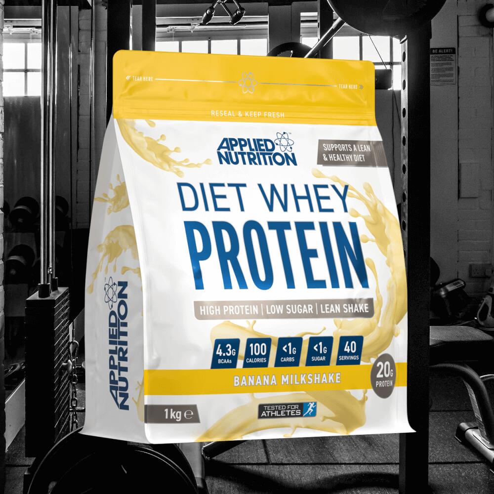 Applied Nutrition Diet Whey (1000g) Banana Milkshake - Eiwitten - Wei-eiwit Mix 2/3