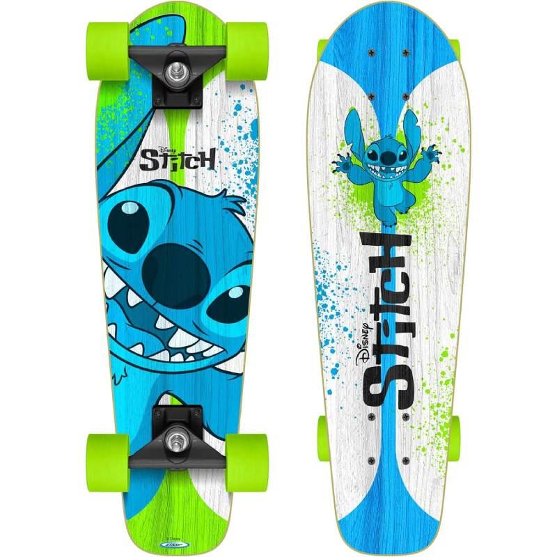 Skateboard 27x8 pollici Stitch Blu 3/4
