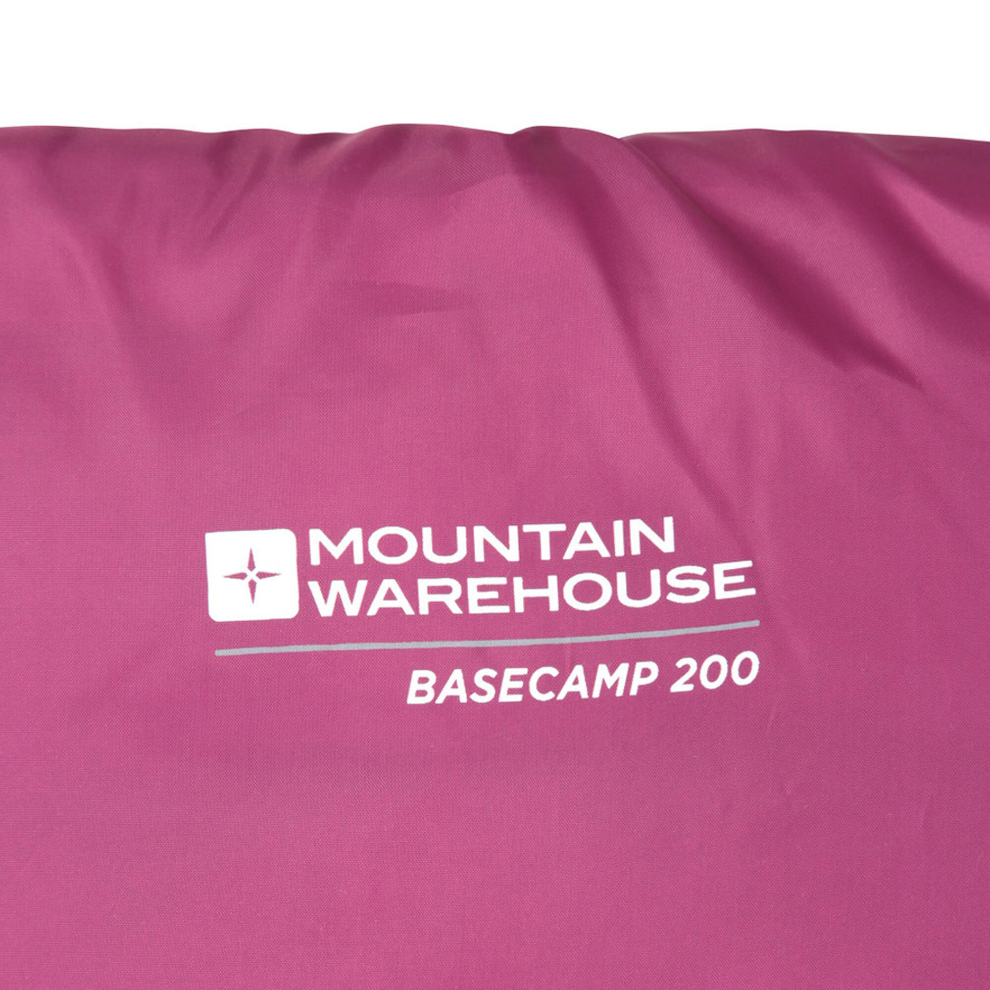 Schlafsack "Basecamp 200", Sommer Damen und Herren Beerenrot 3/4