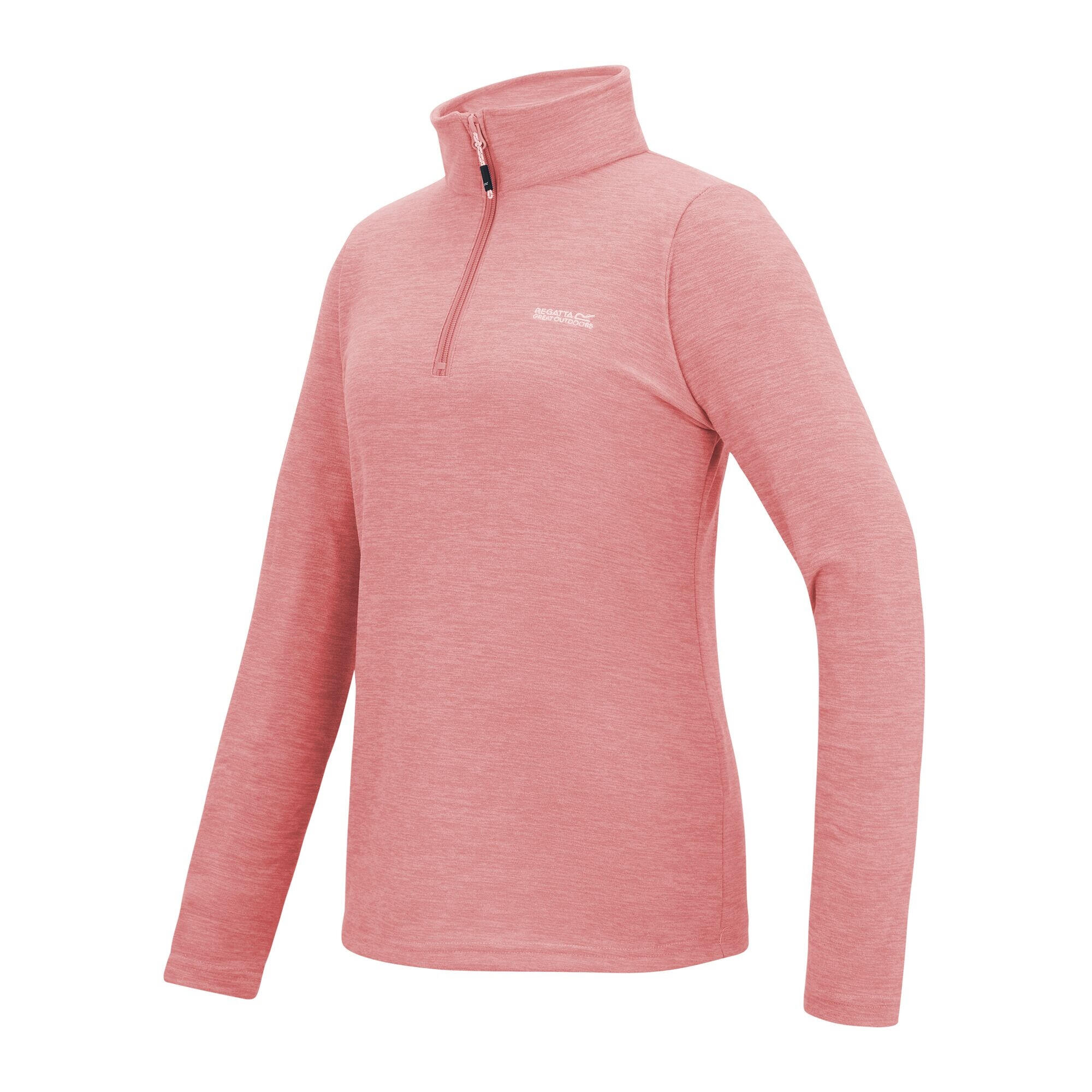 "Sweetheart" FleeceOberteil für , mit kurzem Reißverschluss Damen Pfirsichrosa 3/5