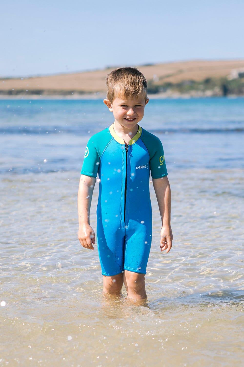 COMBINAISON NEOPRENE C-SKINS KID BABY SHORTI CYAN (Prix fin de série et destocka 6/7
