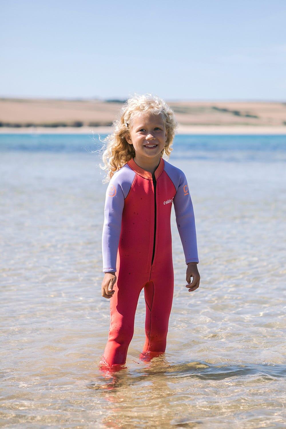 COMBINAISON NEOPRENE INTEGRALE C-SKINS KID BABY STEAMER CORAL 6/6