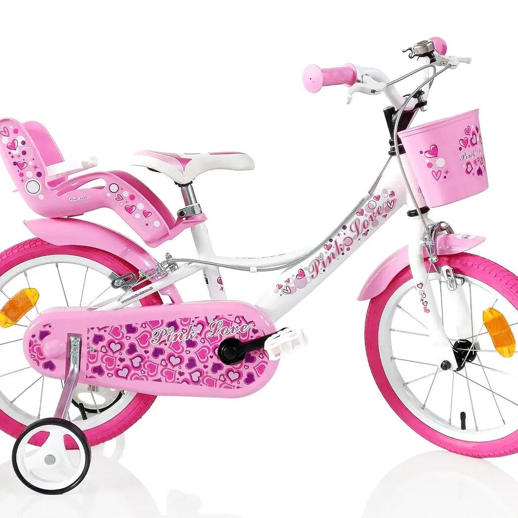 SCH Pink Love 12" girls' bicycle with accessories