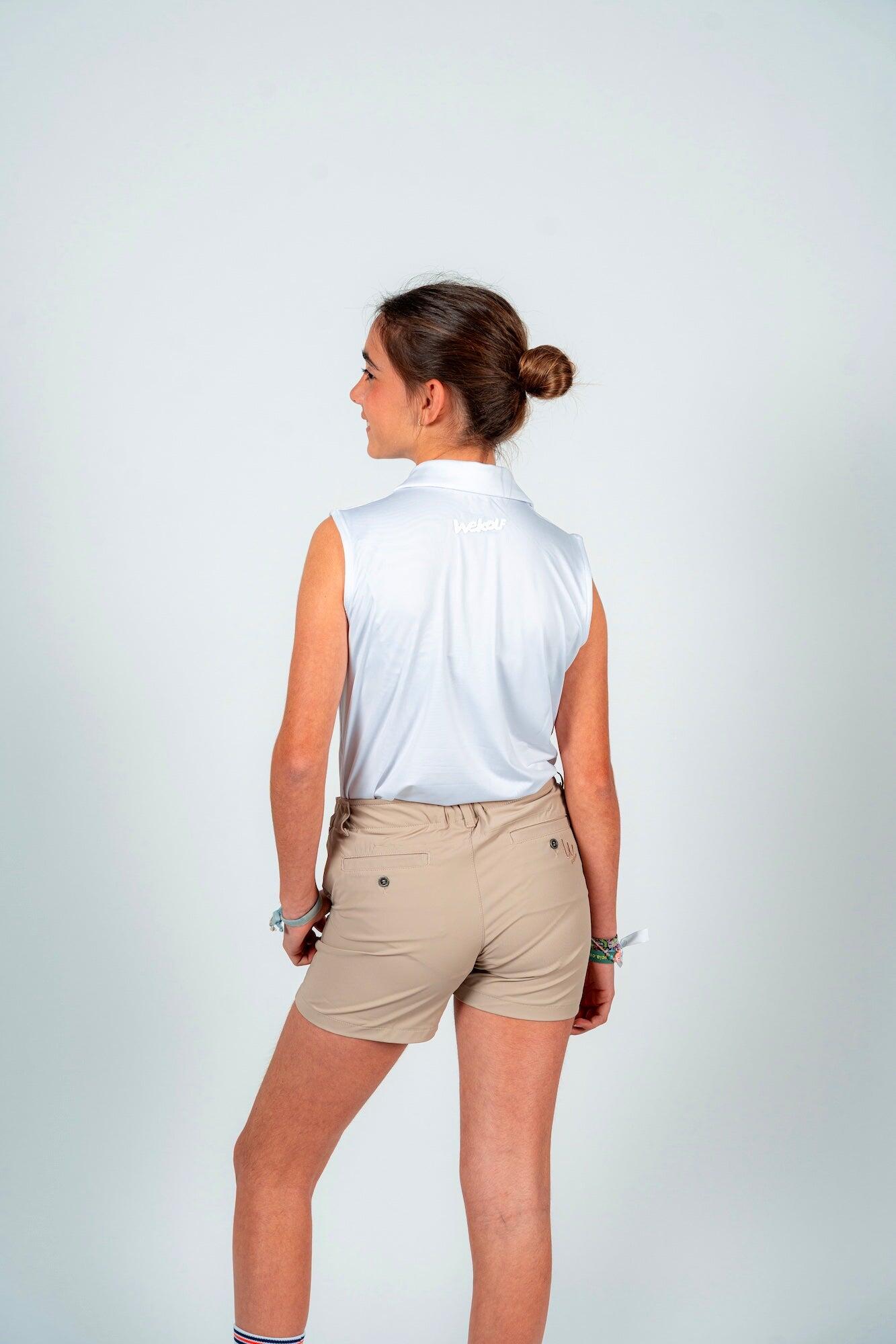Bermuda beige fédération fille 3/4