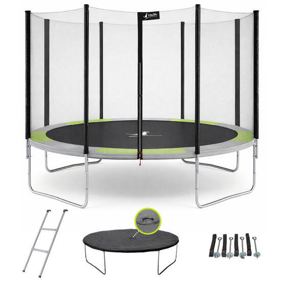 Trampoline rond Ø430cm avec filet, échelle, bâche et kit ancrage - RALLI 430