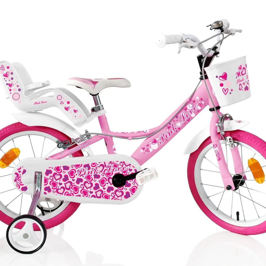SCH Pink Love 20" girls' bicycle with Basket and accessories