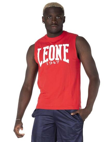 T-shirt sans manches homme en coton Leone Basic