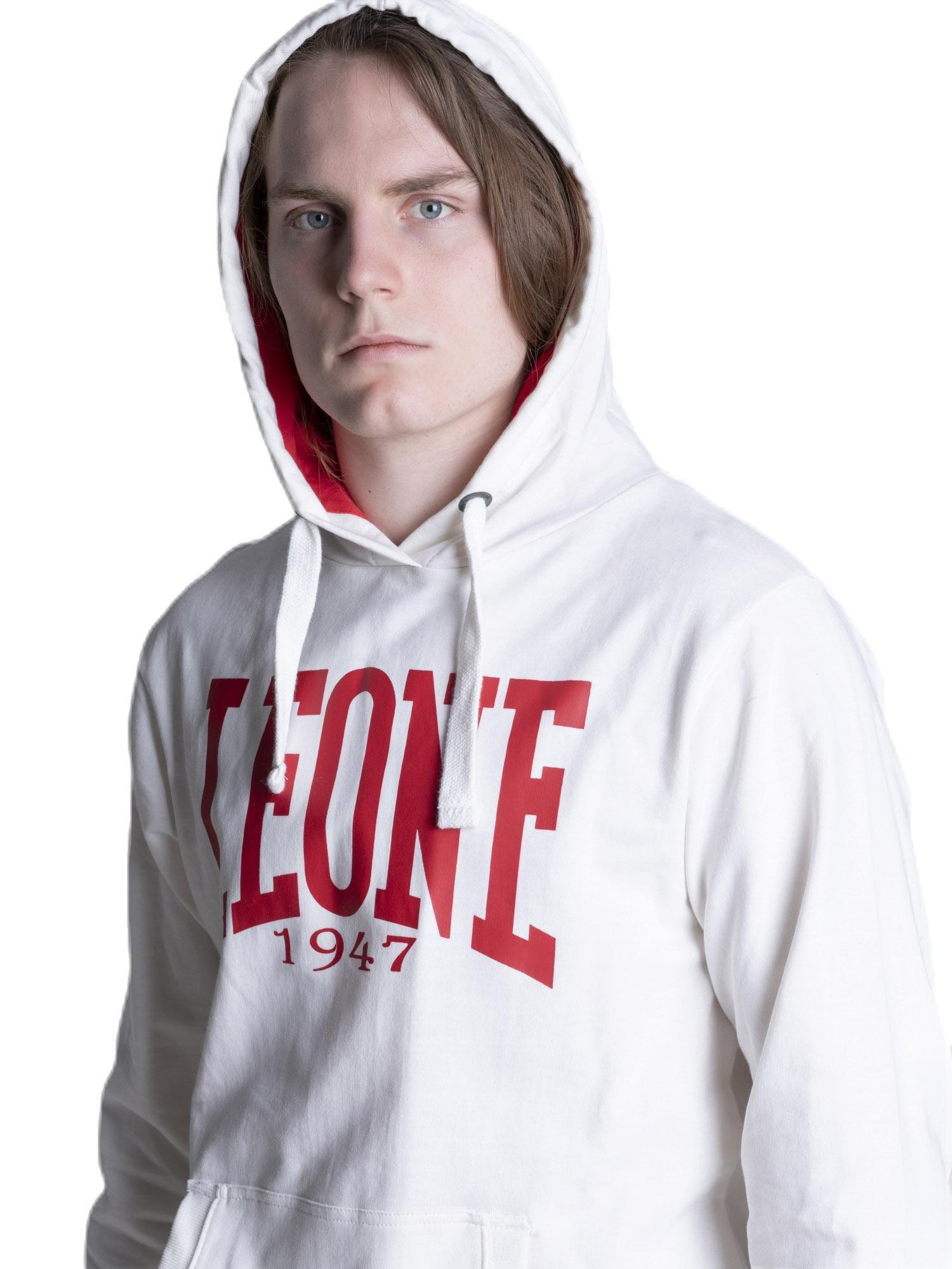 Felpa uomo con cappuccio Leone 1947 Apparel Big Logo, cotone leggero 6/8