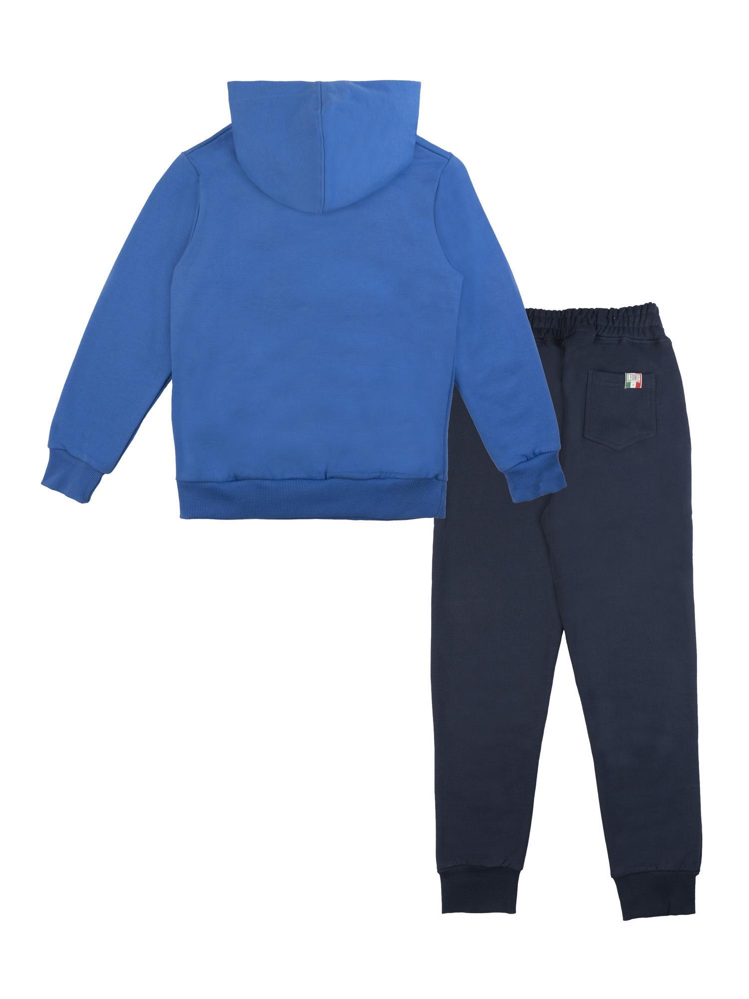 Chándal infantil de invierno Leone 1947 estilo urbano con capucha y cremallera. 2/6