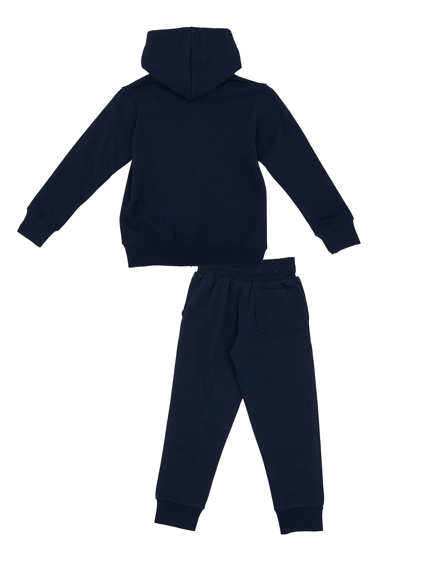 Kindertrainingspak met capuchon, volledige ritssluiting en groot Basic-logo 4/7