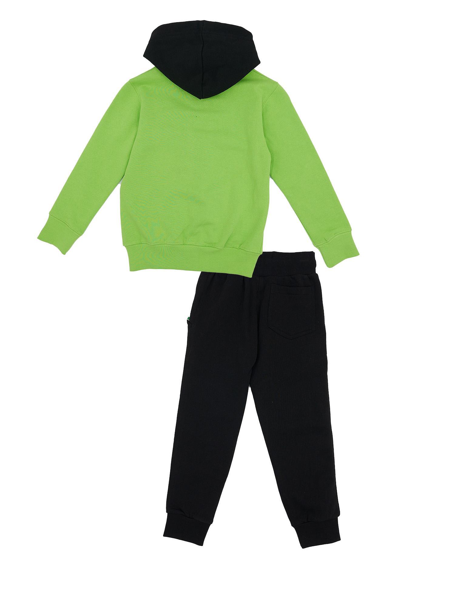 Kindertrainingspak met capuchon, volledige ritssluiting en groot Basic-logo 6/7