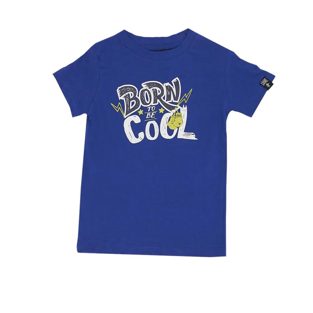 Children's short-sleeved T-shirt with "Born Cool" print