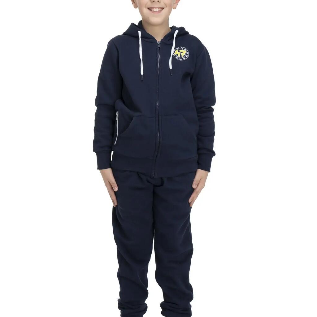 Basic full zip hooded tracksuit for kids