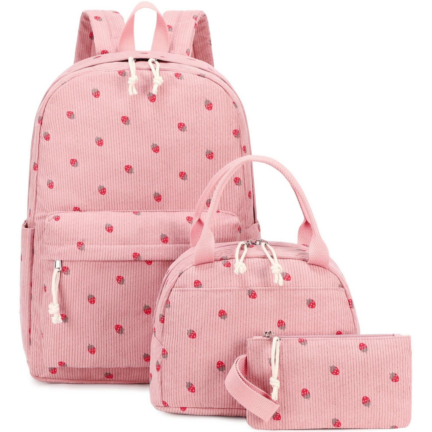 3 PCS Women's Backpack - Pink