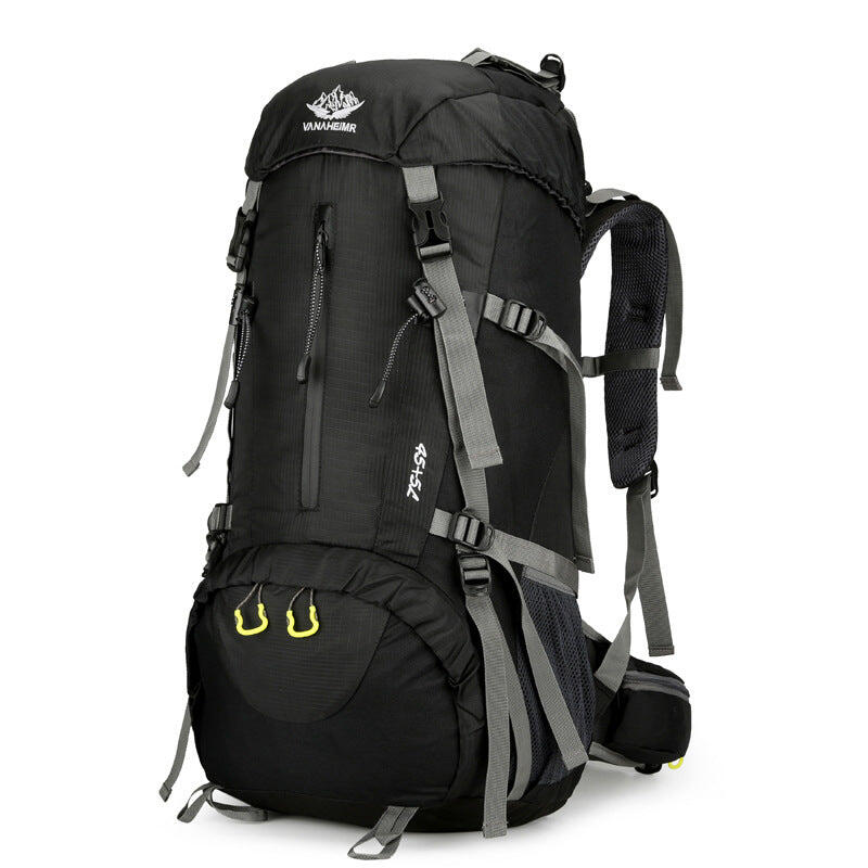 Black Nylon Hiking Backpack