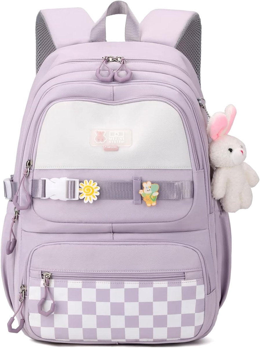 Waterproof backpack for girls - Purple