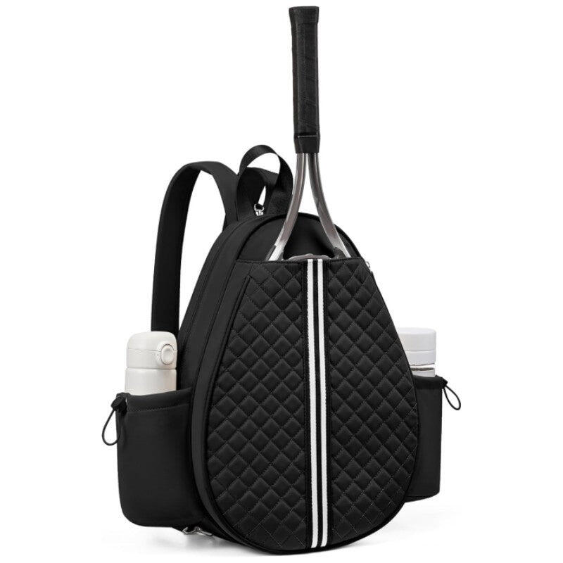 Black Lightweight Waterproof Tennis Racket Backpack for Men and Women