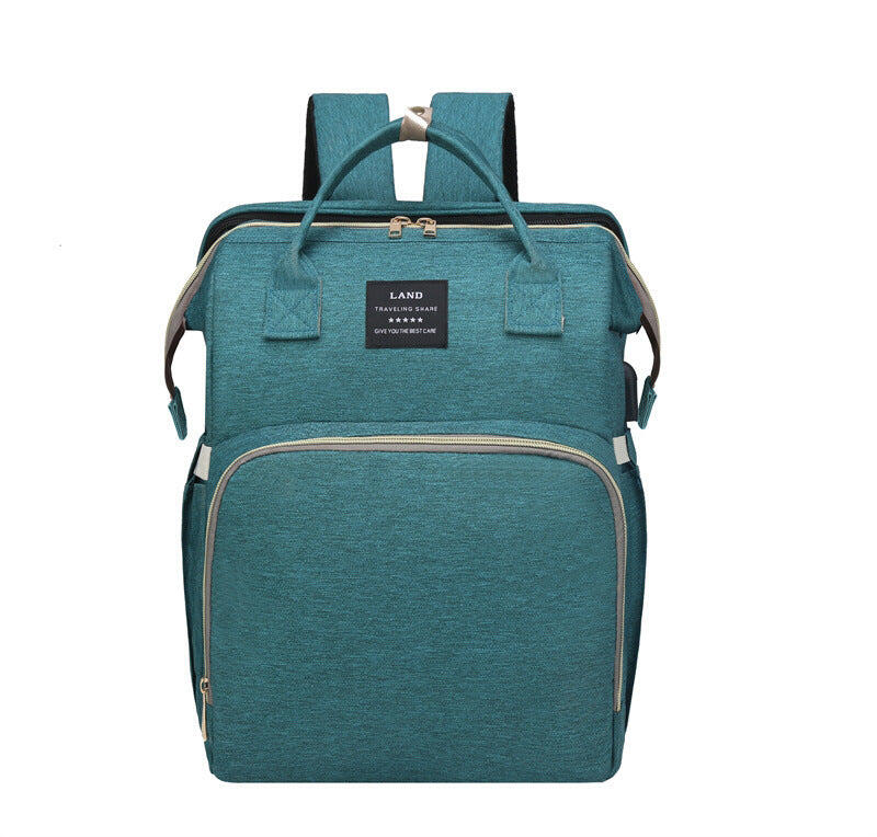 Multifunctional Backpack with Mosquito Net and Insulated Pockets - Green