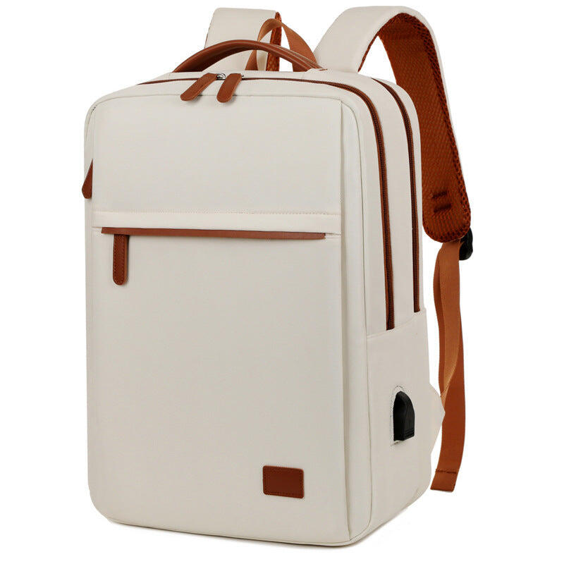 Beige Waterproof Business Backpack