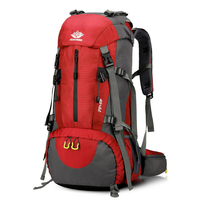 Red Nylon Hiking Backpack