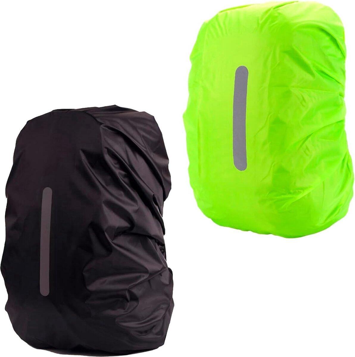 2-Piece Waterproof Backpack Cover - Black & Green