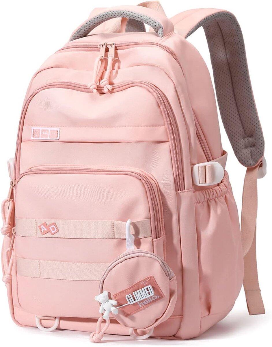 Waterproof backpack for girls - Pink