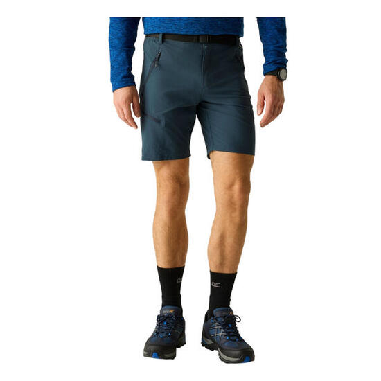 Short Uni À Taille Semiélastiquée Et Ceinture Amovible XERT Homme (Bleu Nuit)