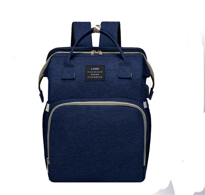 Multifunctional Backpack with Mosquito Net and Insulated Pockets - Blue