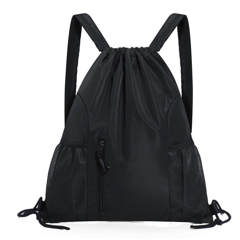 Drawstring Backpack Suitable for travel and fitness - Black