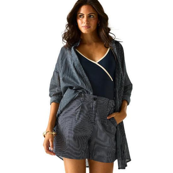 Short Décontracté Motif/style Rayure Verticale SABELLE Femme (Bleu Marine /