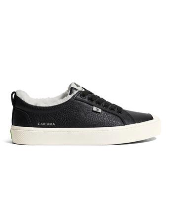 Buty męskie Cariuma OCA THERMA PEBBLED LEATHER BLACK