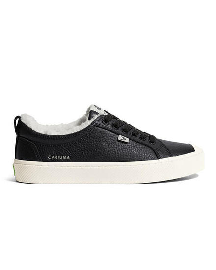 Buty męskie Cariuma OCA THERMA PEBBLED LEATHER BLACK