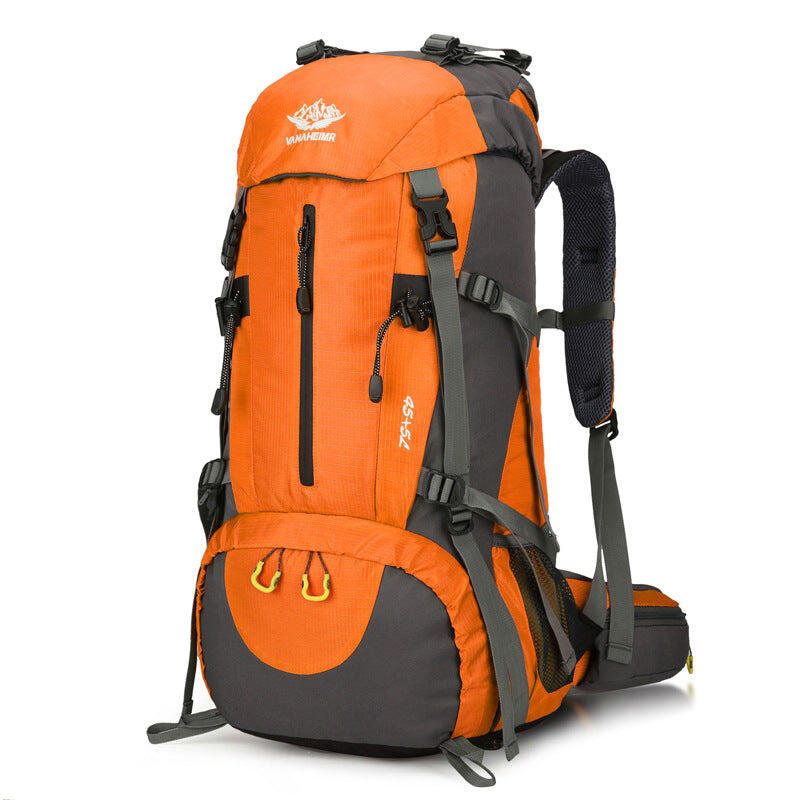 Orange Nylon Hiking Backpack