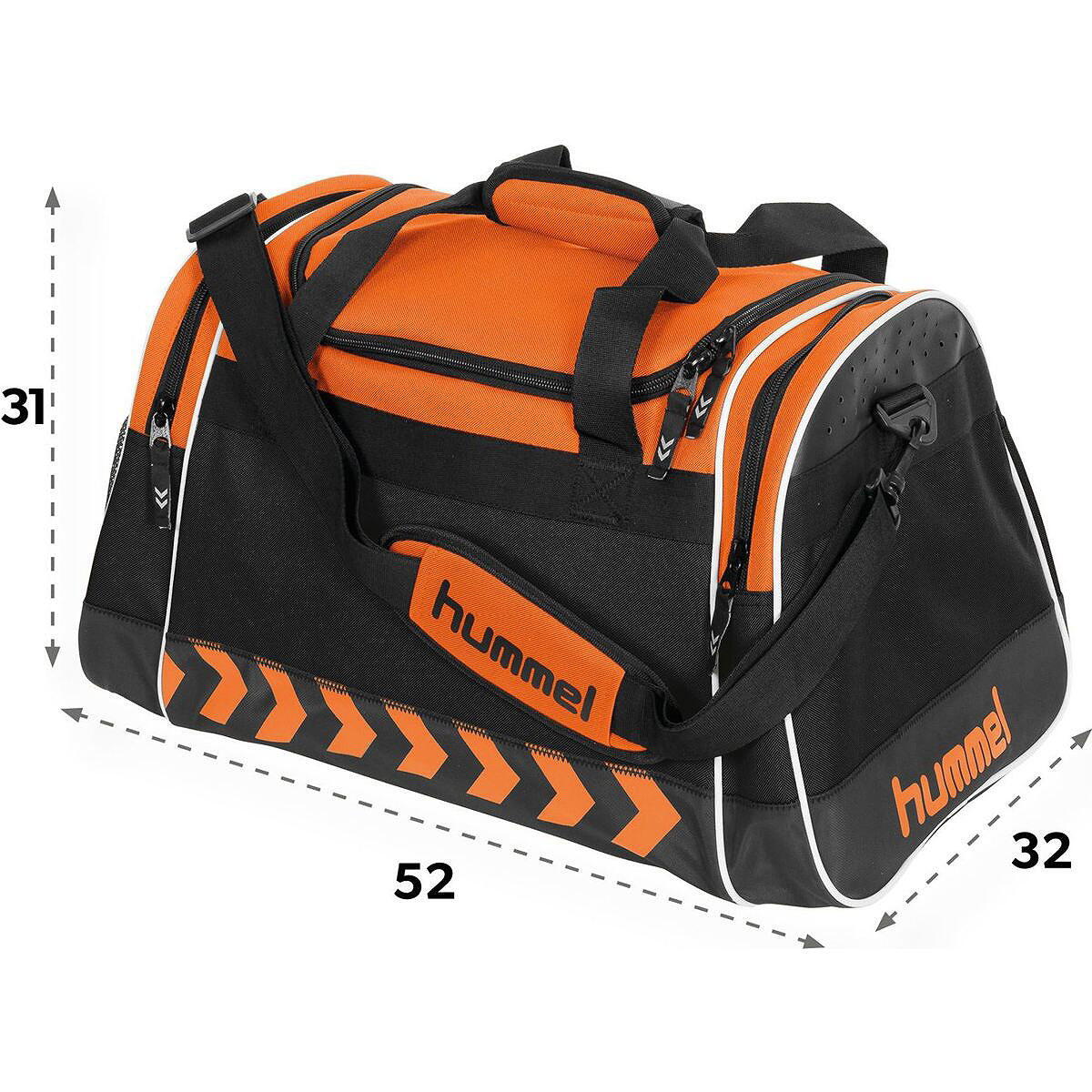 Hummel Milford (M) Sac de sport avec poches latérales - Orange 2/5