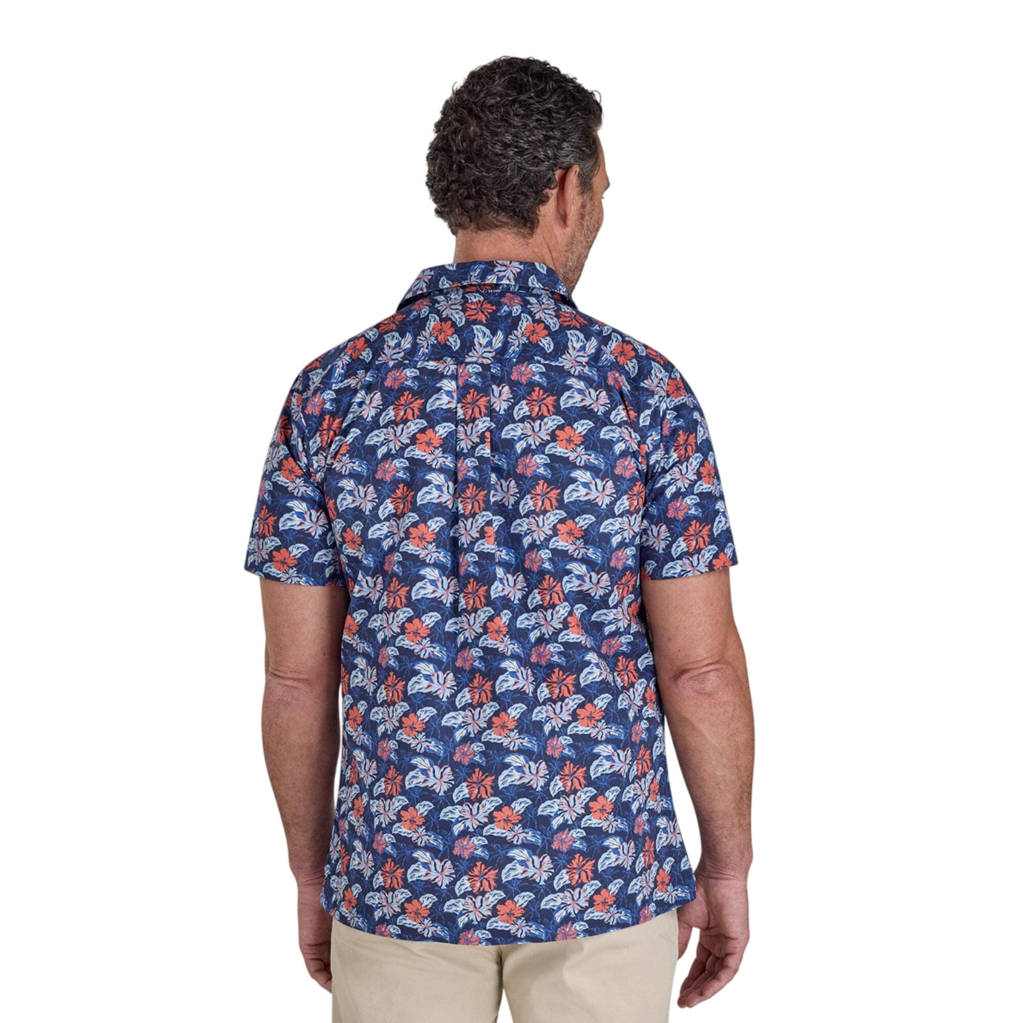 "Hawaii" Hemd für , Popelin, kurzärmlig Herren Marine 2/4