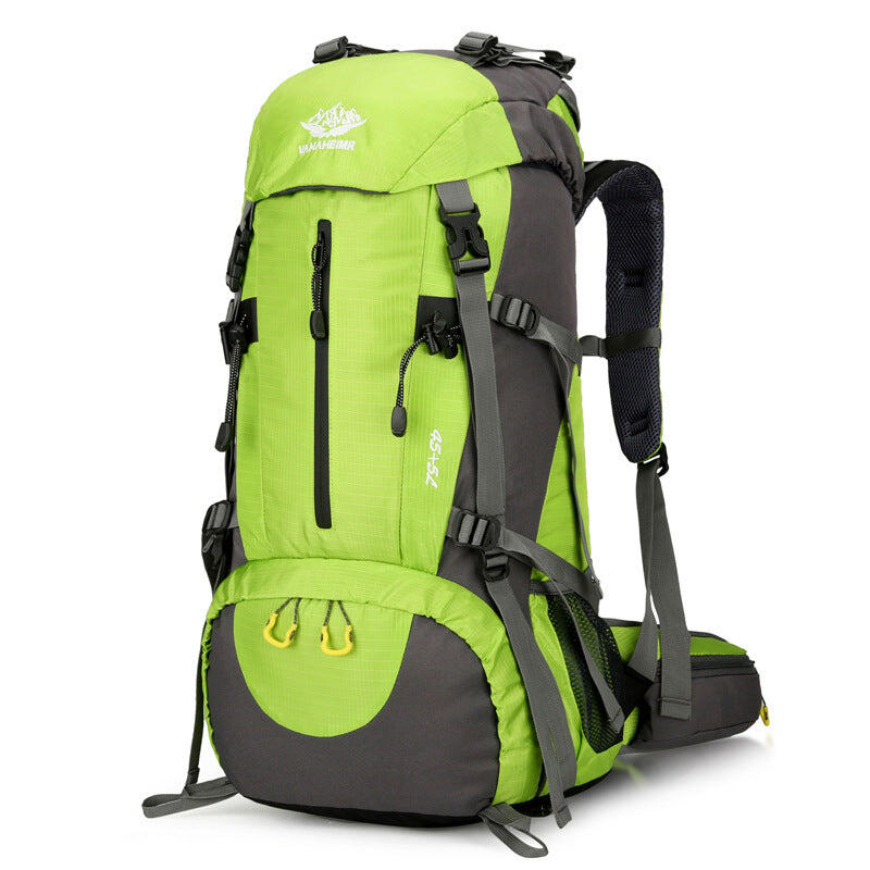 Green Nylon Hiking Backpack