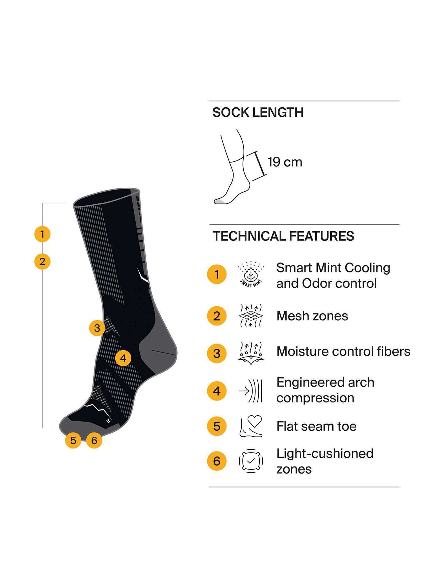 Skarpety biegowe Buff Coolnet Crew Sock CC 5/5